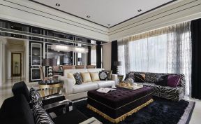 时尚简欧式家居客厅组合沙发装修效果图片