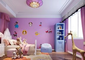 公主儿童房装修 粉色窗帘装修效果图片