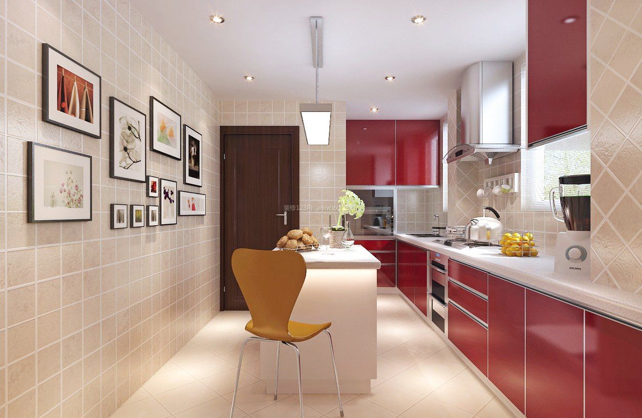 时尚现代家装小居室厨房效果图欣赏