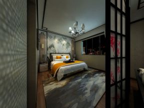 新中式臥室裝修效果圖大全 床頭背景墻裝修效果圖片