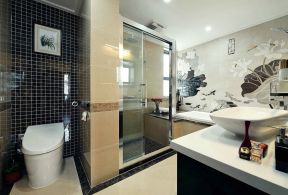 简约现代房屋卫生间浴室装修图片2023