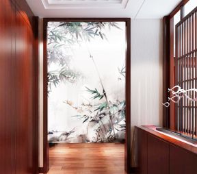 中式客厅实景 走廊设计