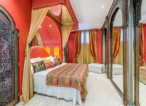 美式古典风格卧室床缦装修效果图片