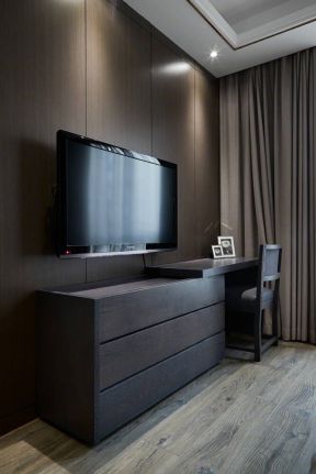 现代简约卧室电视柜高度设计