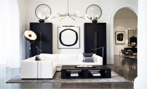 后现代风格客厅沙发 黑白现代风格