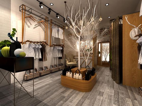 文艺时尚服装                    : 服装店装修效果图)