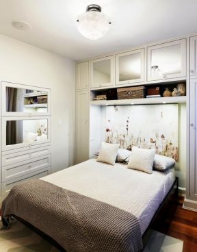 50平米小户型卧室 卧室床头背景衣柜