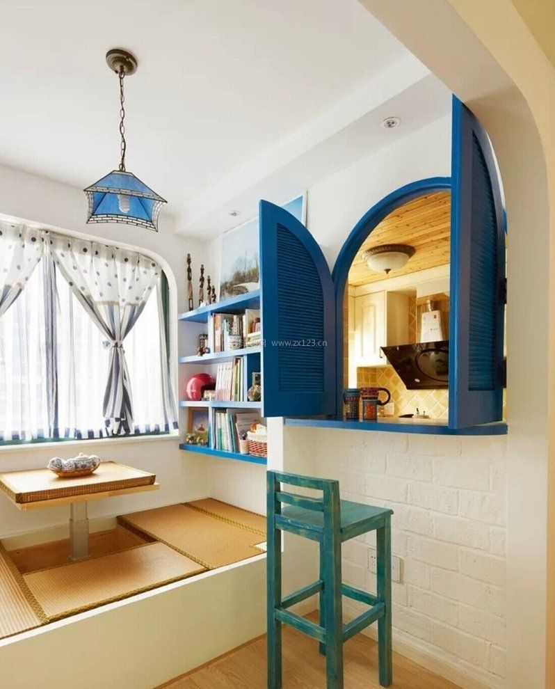 房子地中海风格家庭吧台设计图