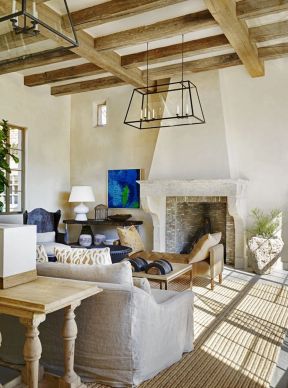 房子地中海风格 木质吊顶装修效果图片