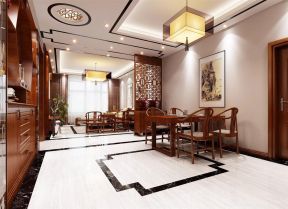 新中式設(shè)計(jì)元素 中式餐廳背景墻效果圖