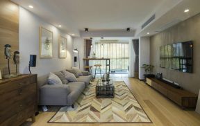 北歐原木風(fēng)格簡約電視墻裝修效果圖