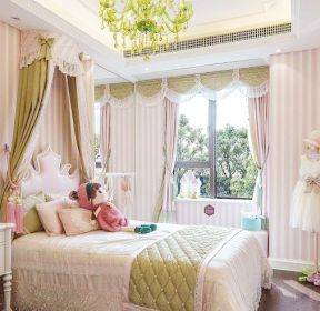 10平米公主风格儿童卧室装修效果图-每日推荐