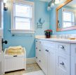 蓝色卫生间家装浴室柜装修效果图片