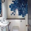 蓝色卫生间墙面装饰装修效果图片