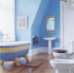 简欧家装蓝色卫生间设计效果图片