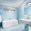 蓝色卫生间室内白色浴缸装修效果图片