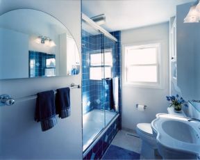 蓝色卫生间 室内装饰设计效果图