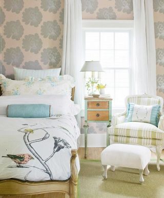 现代简约风窗帘卧室设计效果图