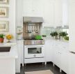 欧式家装开放式厨房白色橱柜装修效果图片