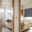 现代简约式风格卧室带卫生间装修效果图