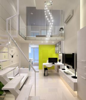 现代简约式风格 挑高客厅装修效果图
