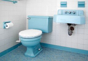 房屋卫生间 蓝色卫生间