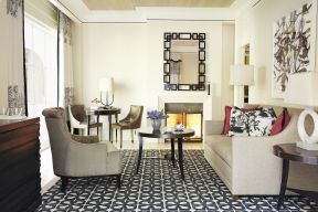 古典现代风格 客厅地毯图片
