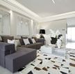现代设计风格客厅地毯装修效果图片