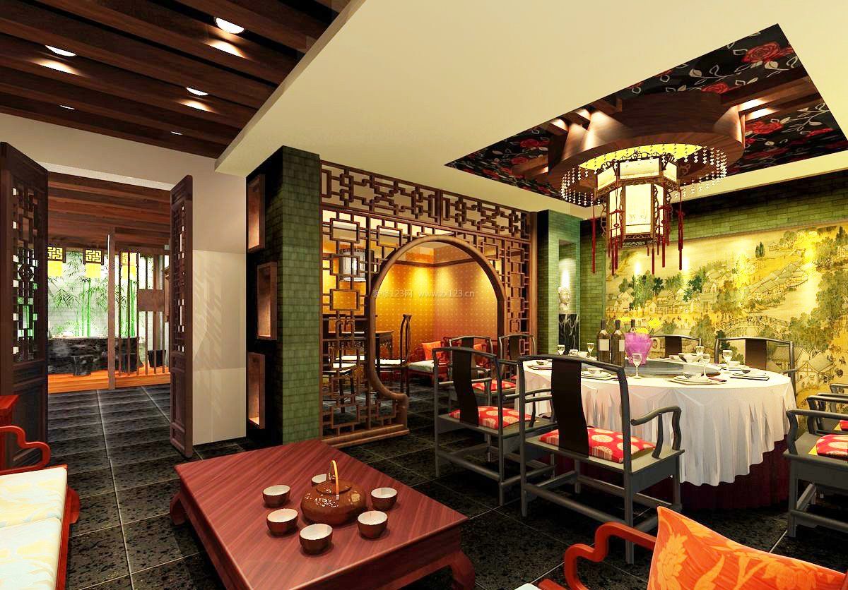 中式风会所餐厅设计