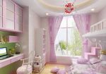 粉紫色女生卧室家居摆设装修效果图