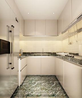 小厨房装修效果图大全2020图片 厨房地面瓷砖