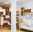  小户型彩色书房实木装修效果图片
