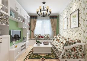 韩式田园小户型客厅沙发装修效果图大全2023图片 
