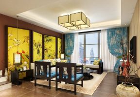 新中式风格装饰元素 风格沙发背景墙