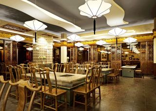 新中式风格小型休闲餐厅装修效果图大全