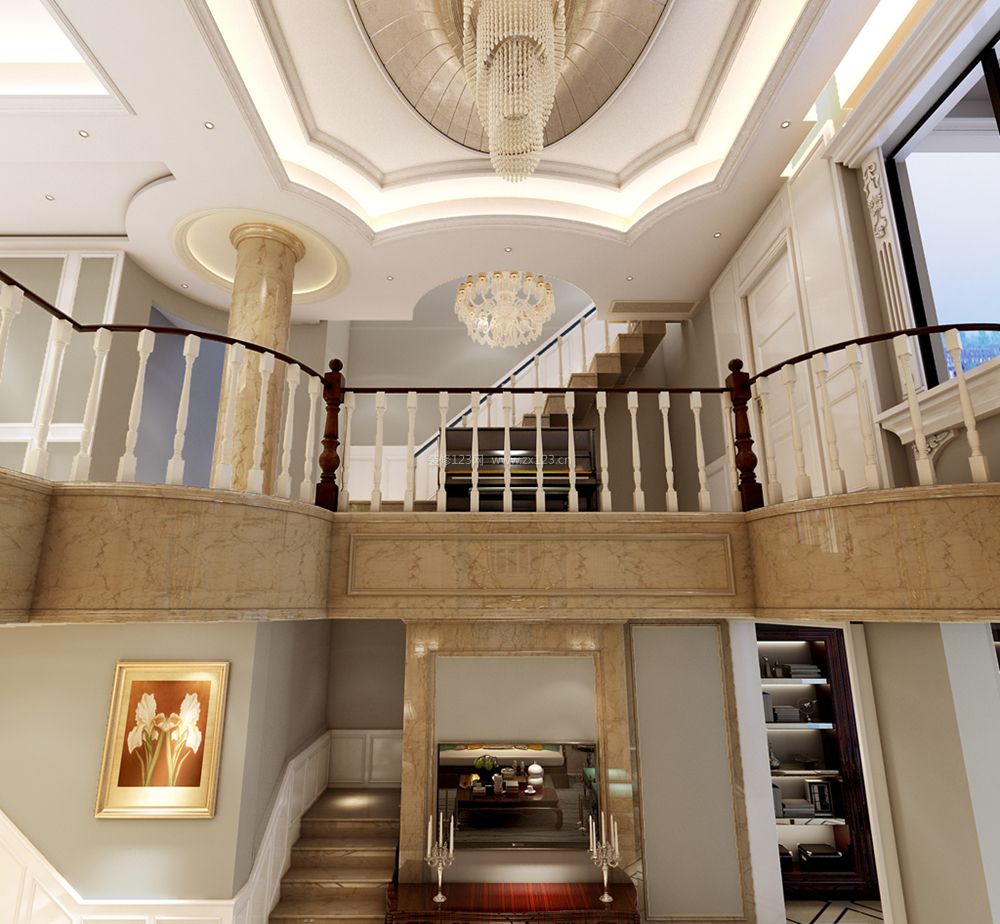 法式风格别墅楼梯装修效果图