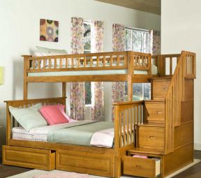 实木高低床图片大全 欧式实木家具