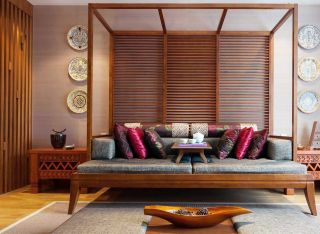 小户型东南亚风格别墅沙发装修图片