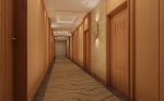 中式风格快捷酒店过道走廊吊顶设计装修效果图片