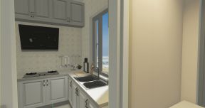 厨房样板房装修效果图  欧式小户型厨房