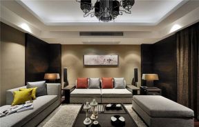 客厅装修效果图现代中式 组合沙发装修效果图片