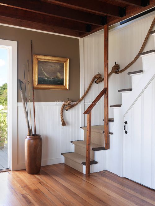 农村小别墅室内楼梯设计装修效果图片2023
