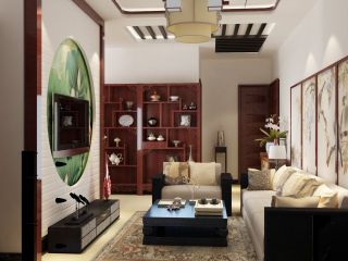 中式家居客厅博古架装修效果图