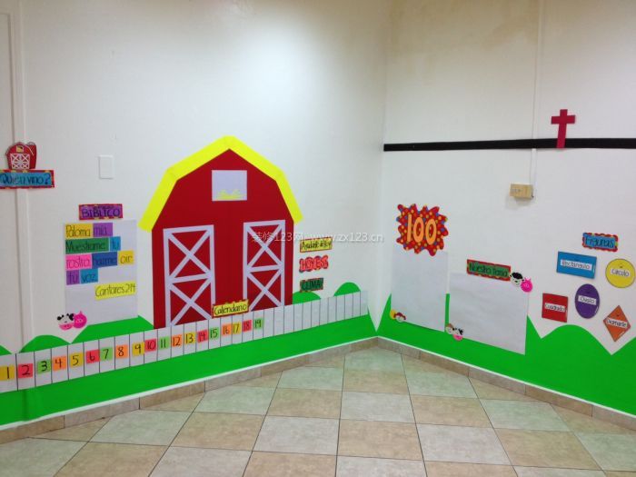 幼儿园主题墙体墙饰彩绘图片 