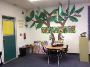 幼儿园主题墙饰图片 创意背景墙