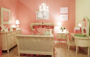 女生房间装修效果图 粉色墙面装修效果图片