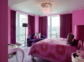 女生房间装修效果图 紫色卧室
