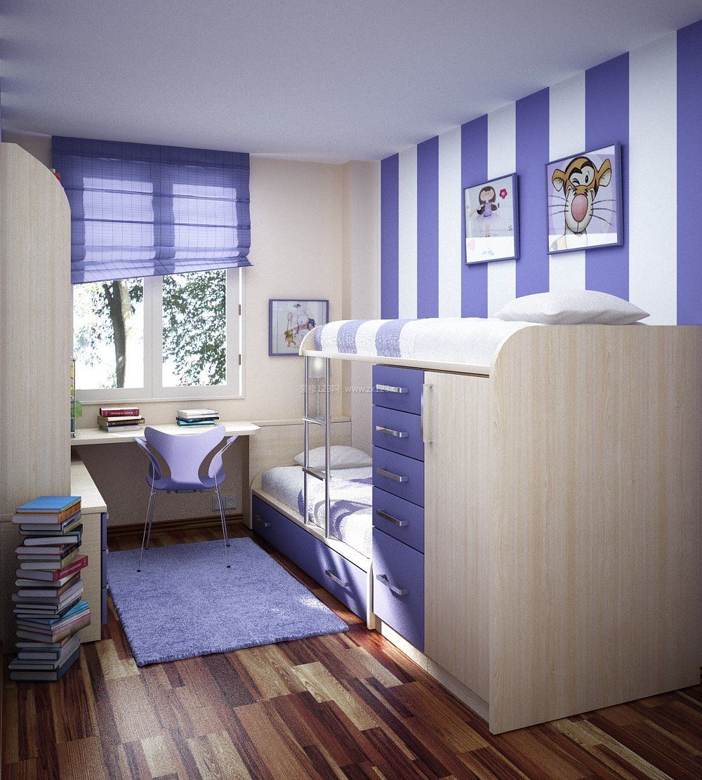 10平米小卧室高低床裝修设计图