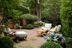 别墅花园休闲区布置装修设计实景效果图片