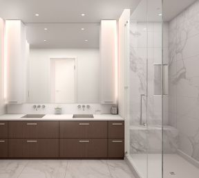 小卫生间瓷砖效果图 淋浴房装修效果图片
